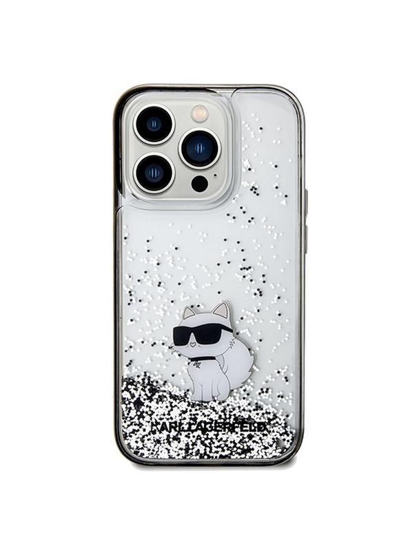 KARL LAGERFELD futerał do IPHONE 14 Pro Max KLHCP14XLKCNSK (Liquid Glitter C) transparentny