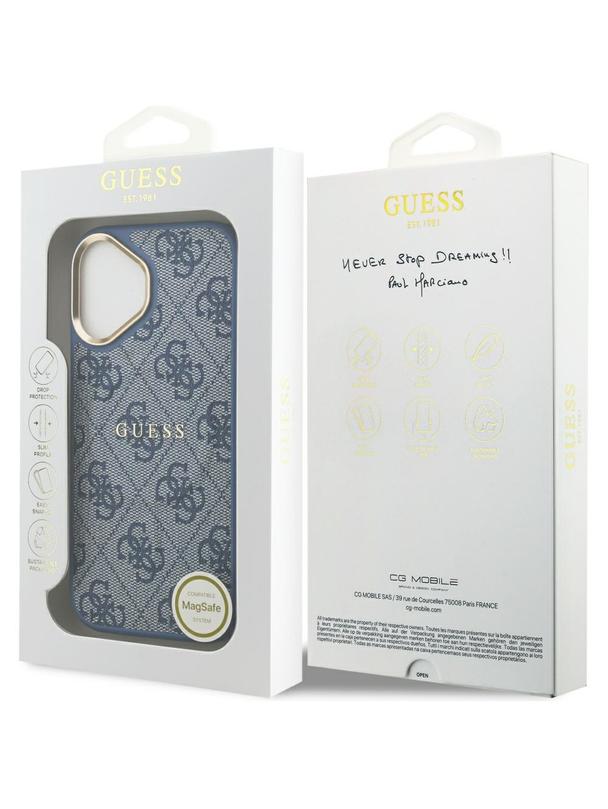 GUESS futerał do IPHONE 17 kompatybilny z MagSafe GUHMP17SP4MSEGCB (PU 4G W/ Classic) niebieski