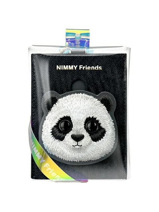 NIMMY portfel na karty BIG EYED PET 2.0 Panda czarny