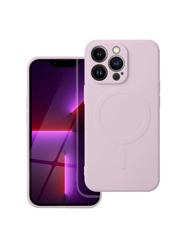 Futerał SILICONE MAG COVER kompatybilny z MagSafe do IPHONE 13 Pro różowy