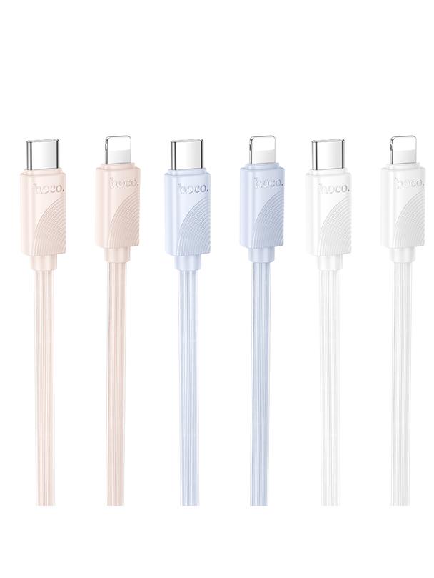 Kabel USB C do Lightning Hoco PD 27W 1 m X114 różowy