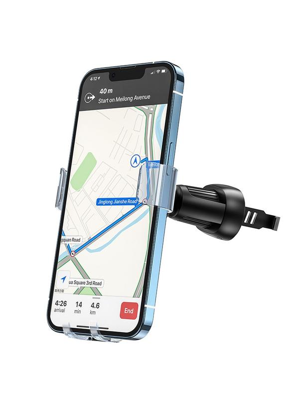 Uchwyt na telefon do samochodu grawitacyjny Hoco do kratki H7 czarny