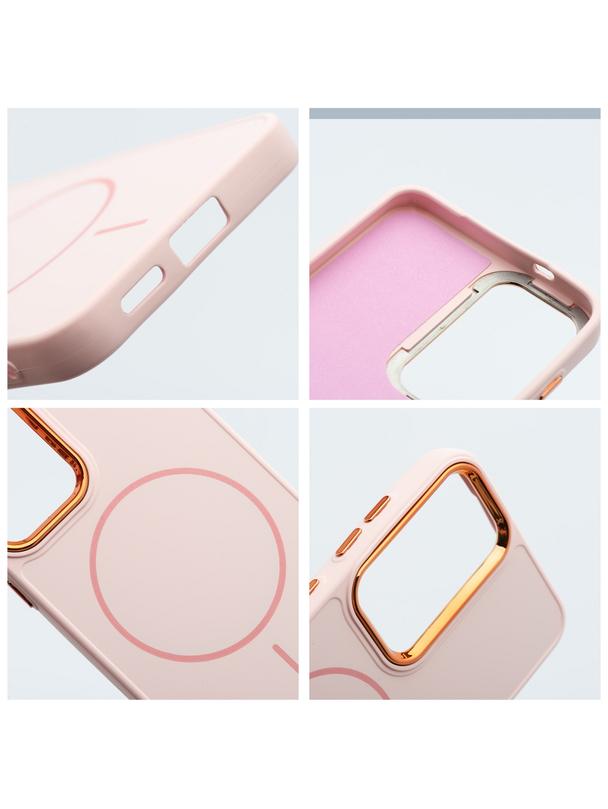 Futerał FRAME MAG COVER kompatybilny z MagSafe do SAMSUNG S25 pudrowy róż