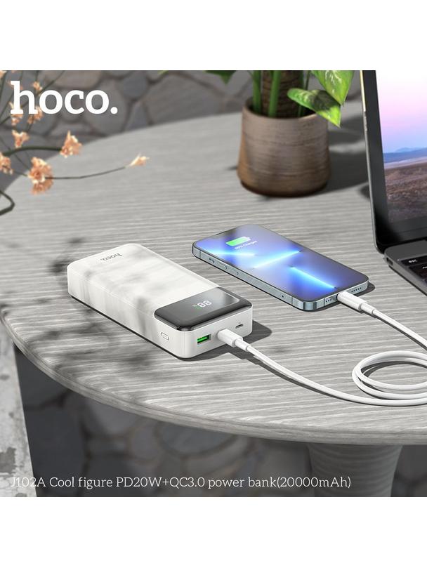 Powerbank Hoco 20000 mAh QC3.0 PD 3A 20W J102A biały