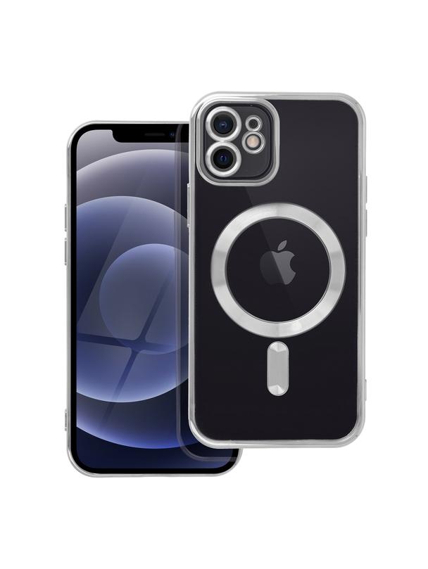 Futerał ELECTRO MAG COVER kompatybilny z MagSafe do IPHONE 12 srebrny