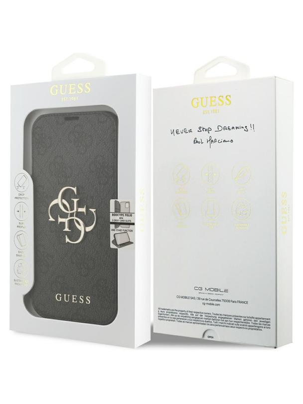 GUESS kabura do IPHONE 17 Pro GUBKP17L4GMGGR (PU 4G Metal Logo) czarna