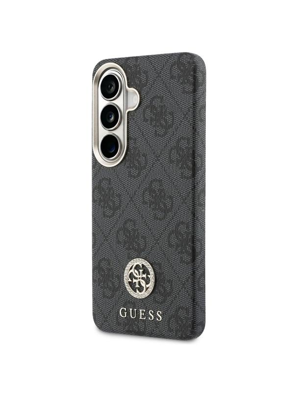GUESS futerał do SAMSUNG S26 GUHMS26SP4GRMDEK (4G Rhinestone Round Logo MagSafe) czarny