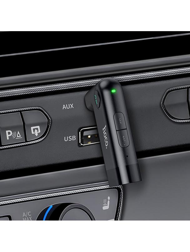 Bezprzewodowy odbiornik samochodowy Hoco AUX E53 czarny