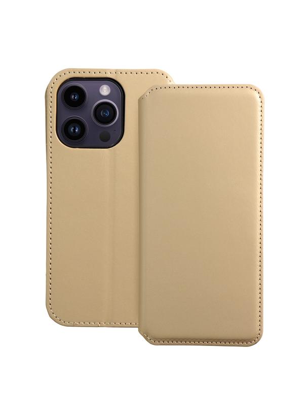 Kabura DUAL POCKET Book do IPHONE 14 Pro złoty