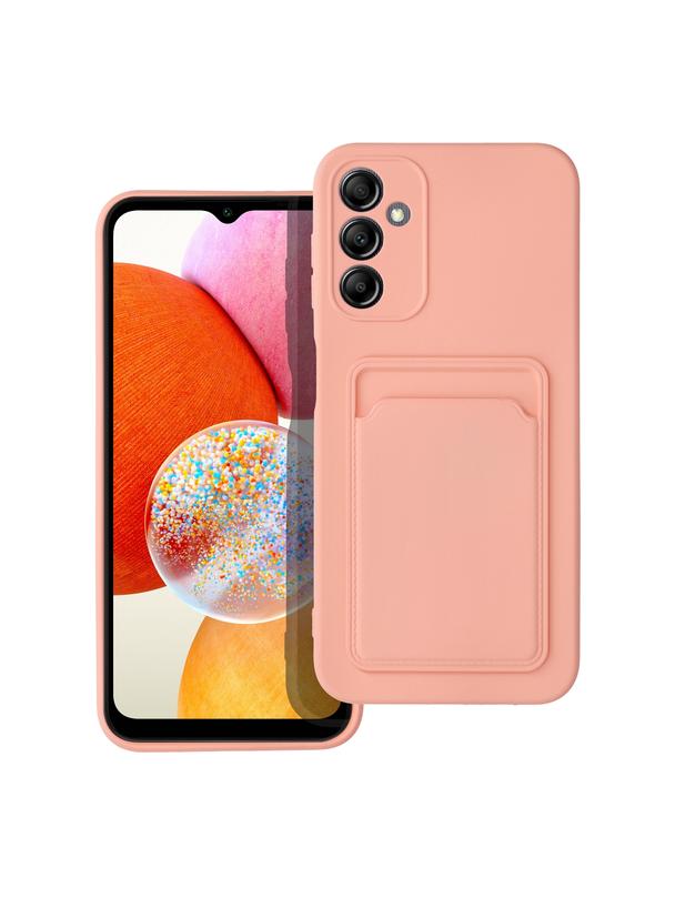 Futerał CARD CASE do SAMSUNG A14 5G / A14 4G różowy