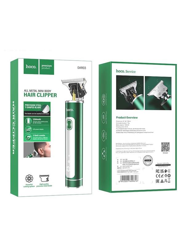 Maszynka do strzyżenia włosów Hoco DAR03 ciemno zielona