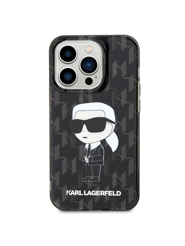 KARL LAGERFELD futerał do IPHONE 15 Pro Max KLHCP15XHNKMKLK (Ikonik Monogram) czarny