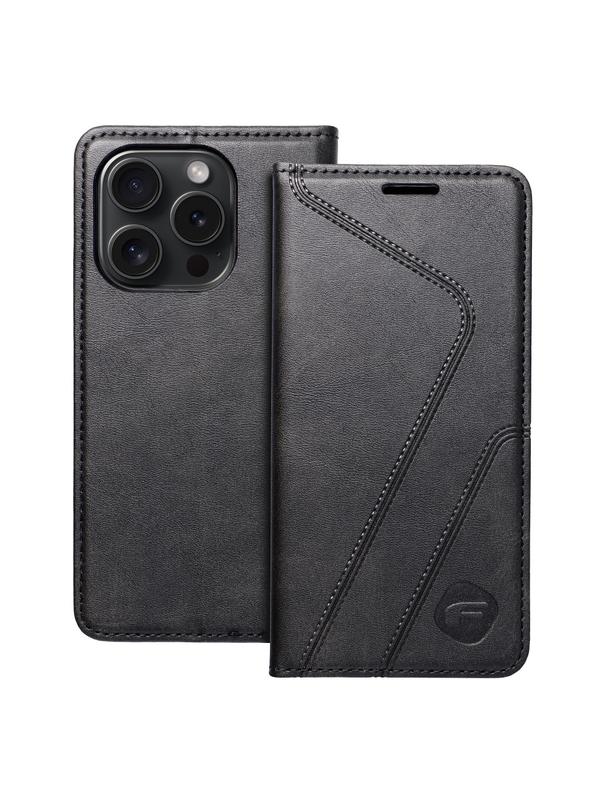 Pokrowiec na iPhone 16 PRO Forcell F-Protect RFID Blocker Book czarny