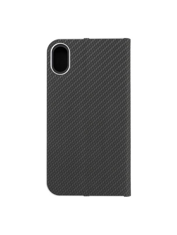 Kabura LUNA Book Carbon do IPHONE XR czarny