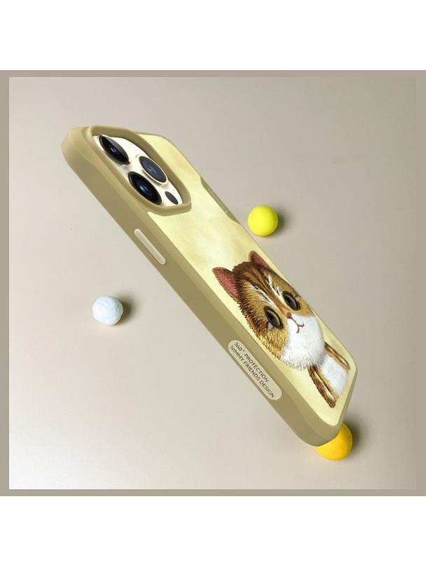 NIMMY futerał BIG EYED PET 2.0 Cat do IPHONE 15 Pro khaki
