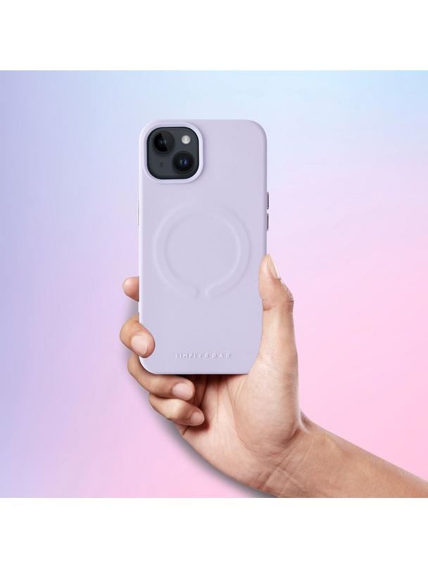 ROAR futerał LEATHER MAG kompatybilny z MagSafe do IPHONE 15 Plus Fioletowy