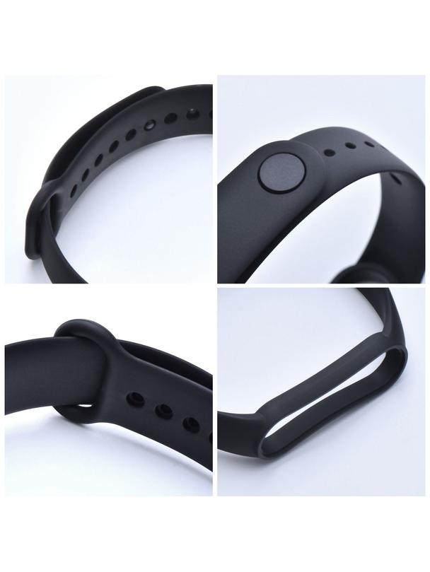 Pasek silikonowy do XIAOMI Mi Band 5 / 6 / 7 czarny (11)