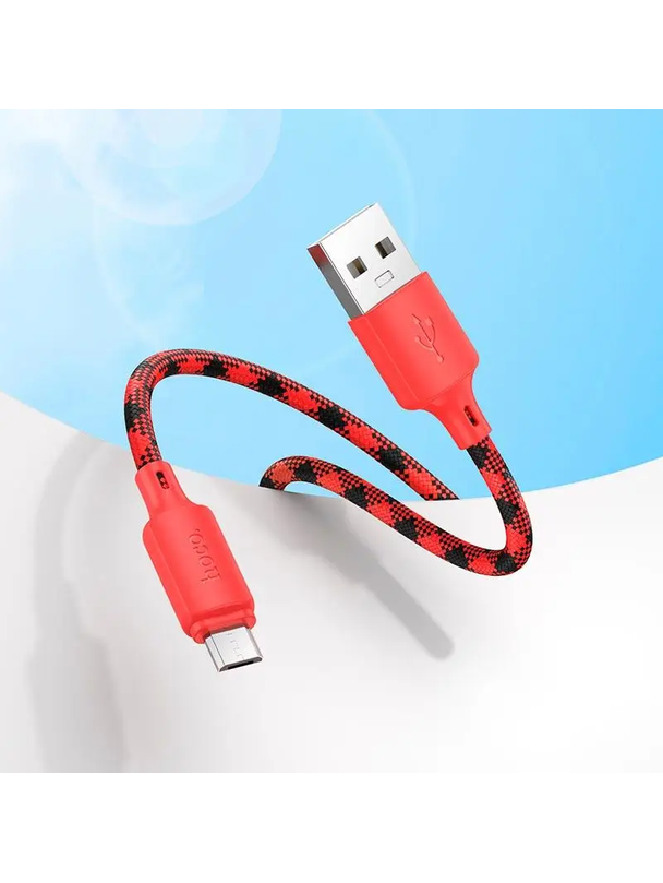 Kabel USB A do Micro USB Hoco 2,4A 1 m X116 gradient czerwony
