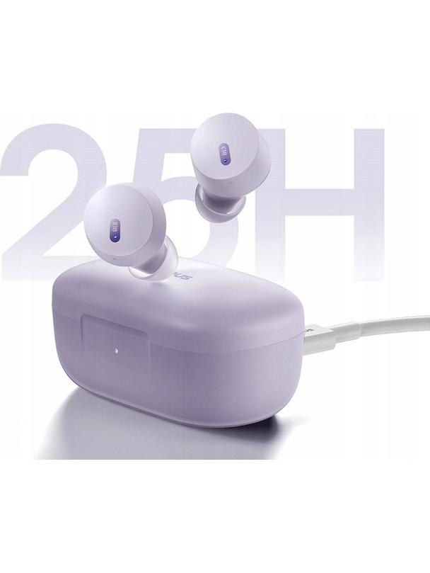 BASEUS słuchawki bezprzewodowe bluetooth TWS ENC IPX4 Bowie E18 fioletowe