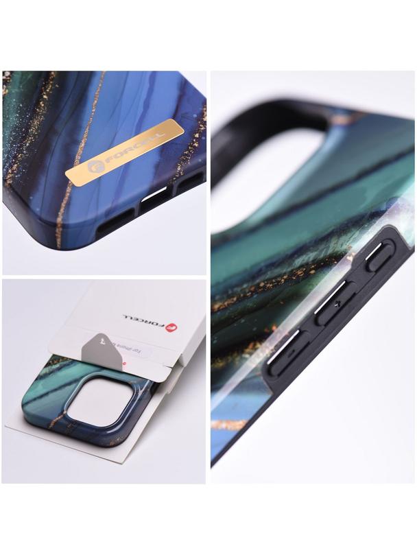 Etui na iPhone 15 Forcell F-Protect Mirage zgodny z MagSafe jade marble