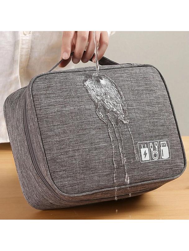 Organizer podróżny z przegródkami z uchwytem R-K-1080 szary