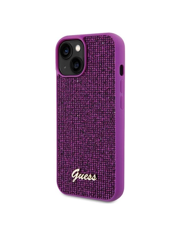 GUESS futerał do IPHONE 13 / 14 / 15 GUHCP15SPMSDGSF (Disco Metal Script) fuksja
