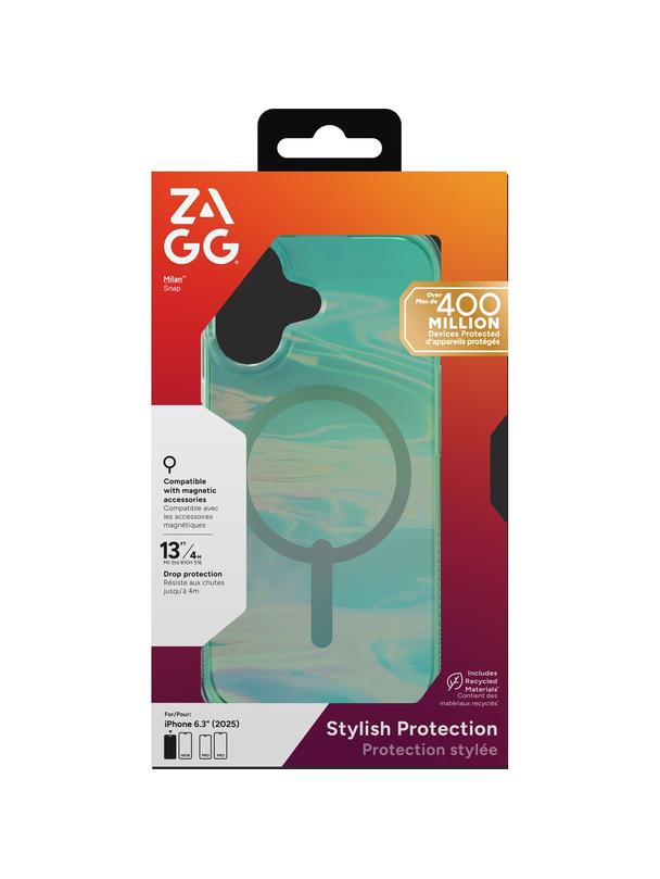 ZAGG futerał MILAN SNAP kompatybilny z MagSafe do IPHONE 17 oil slick