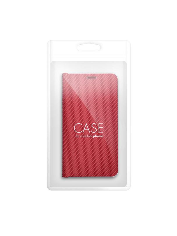 Kabura LUNA Book Carbon do SAMSUNG S26 Edge czerwony