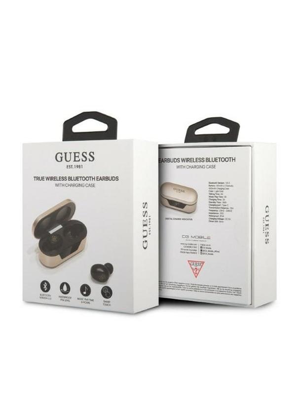 GUESS słuchawki bezprzewodowe bluetooth TWS + stacja dokująca GUTWST31ED (BT5 Classic) złote