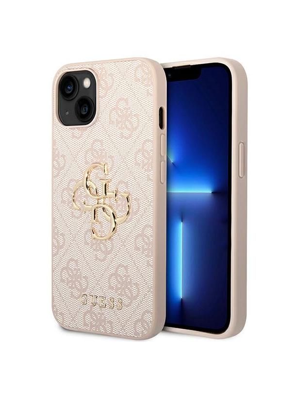 GUESS futerał do IPHONE 13 / 14 / 15 GUHCP14S4GMGPI (4G Big Metal Logo) różowy