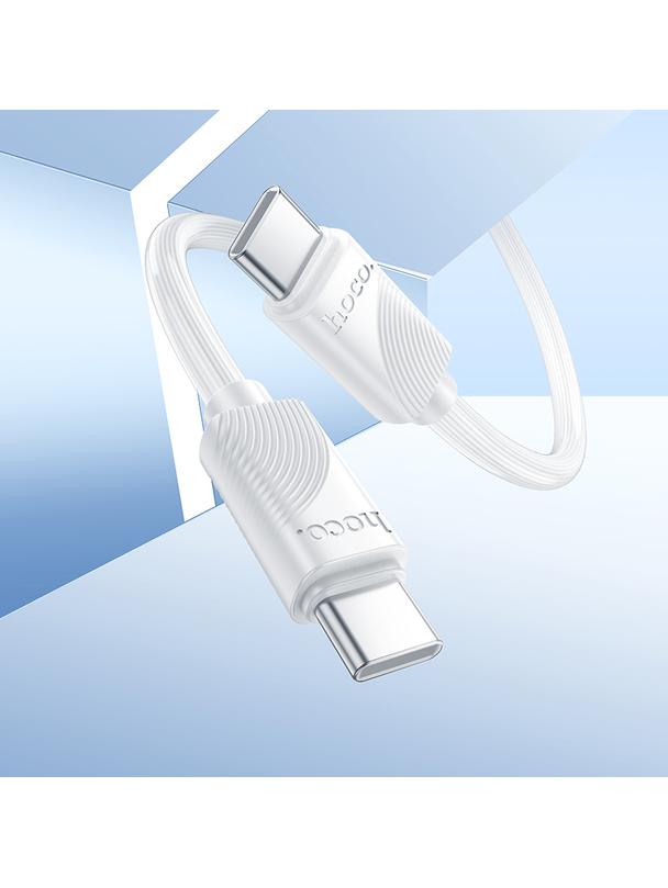 Kabel USB C do USB C Hoco 3A 60W 1 m X114 biały