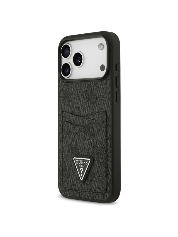 GUESS futerał do IPHONE 17 Pro Max GUHCP17XP4TPK (4G Double Card Triangle) czarny