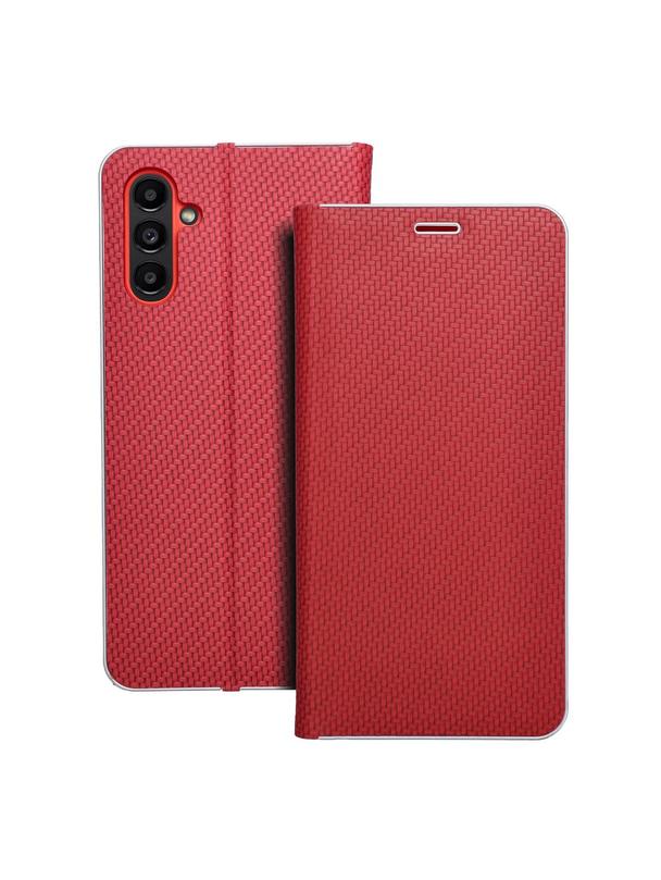 Kabura LUNA Book Carbon do SAMSUNG A13 5G / A04S czerwony