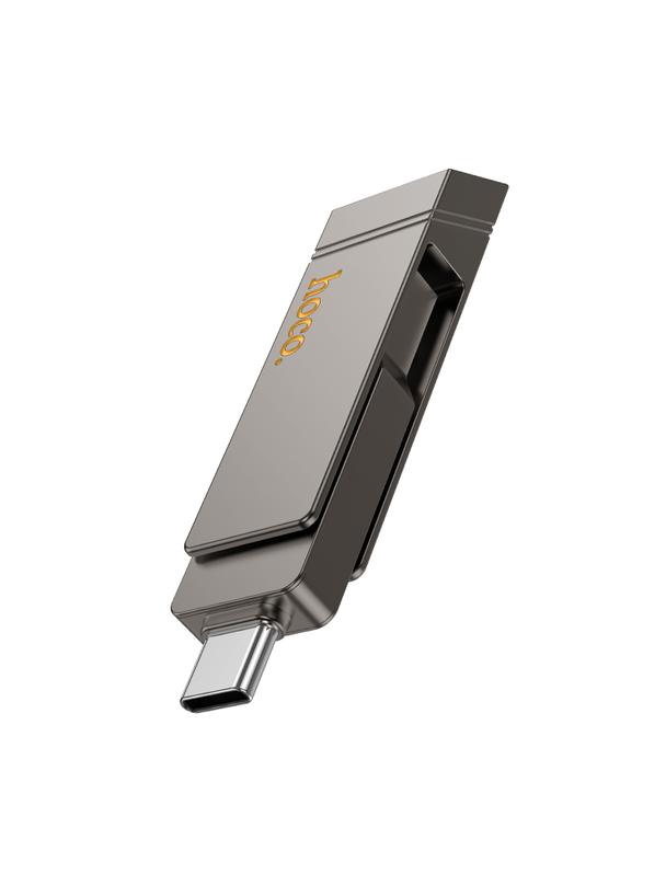 Pendrive 128GB USB 3.2 (USB A + USB C) Hoco UD15 szary