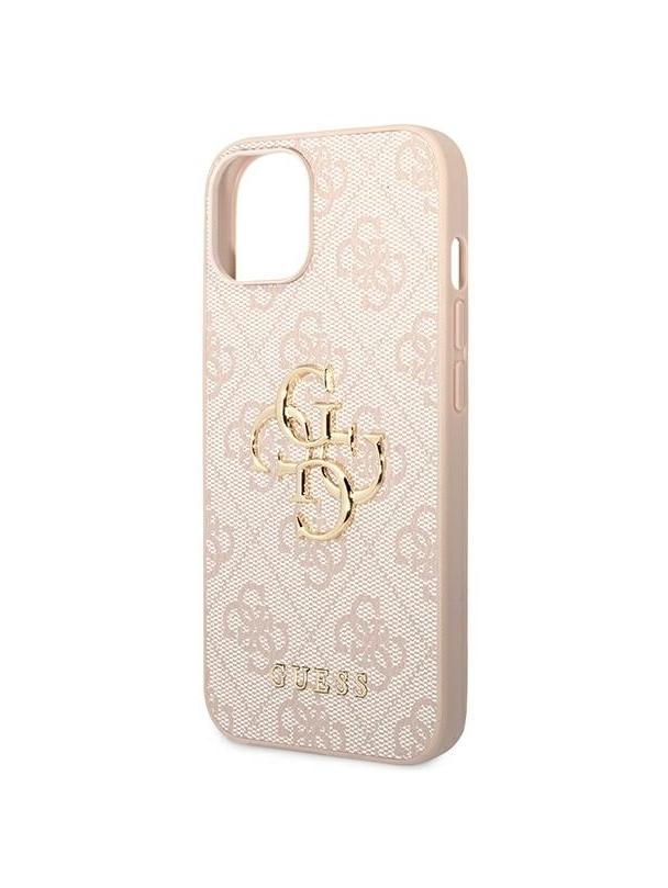 GUESS futerał do IPHONE 13 / 14 / 15 GUHCP14S4GMGPI (4G Big Metal Logo) różowy