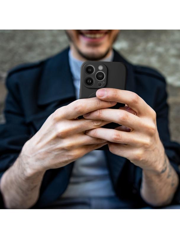 Futerał SILICONE MAG COVER kompatybilny z MagSafe do IPHONE 15 czarny