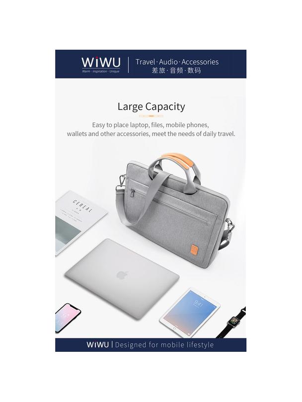 WiWU - Wodoodporna torba na laptopa 14" Pioneer Pro - szara