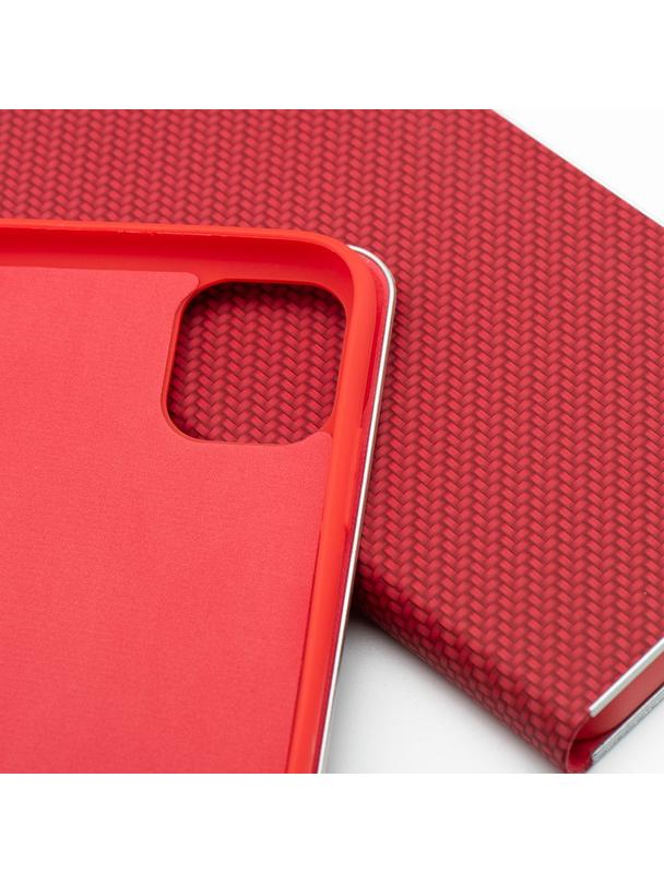 Kabura LUNA Book Carbon do IPHONE 16 Pro Max czerwony