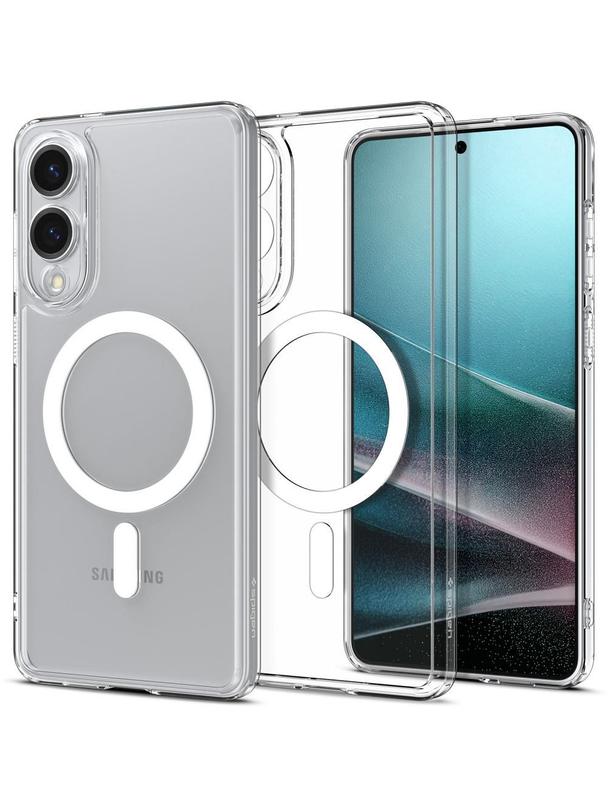 SPIGEN futerał ULTRA HYBRID MAG kompatybilny z MagSafe do SAMSUNG S25 Edge clear white