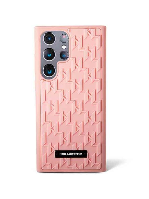 KARL LAGERFELD futerał do SAMSUNG S23 Ultra KLHCS23LRUPKLPP (Rubber Mono Logo Plate) różowy