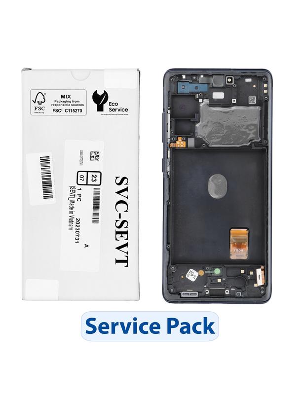 ServicePack Wyświetlacz LCD SAMSUNG S20 FE 4G 5G GH82-24219A Blue
