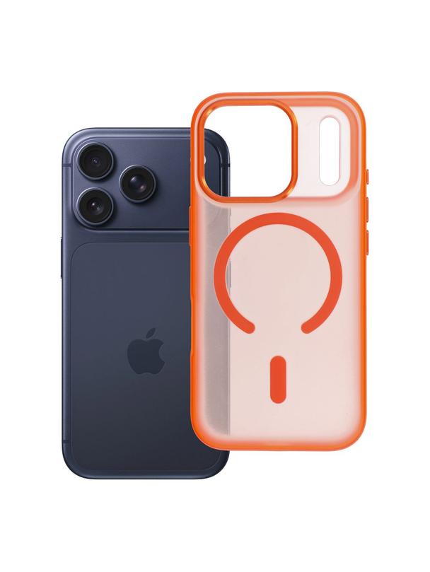 Futerał do iPhone 17 PRO Flexline Mag Cover zgodny z MagSafe pomarańczowy