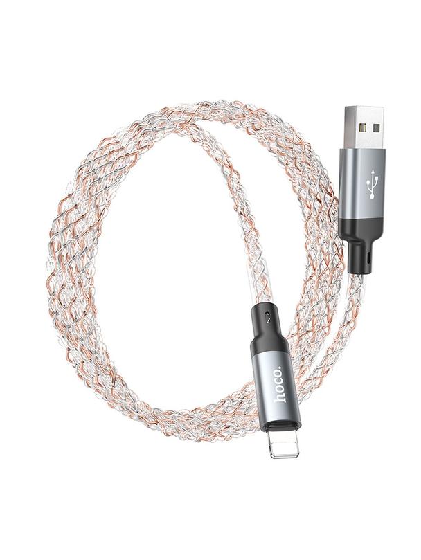 Kabel USB A do Lightning Hoco 2,4A 1 m U112 szary