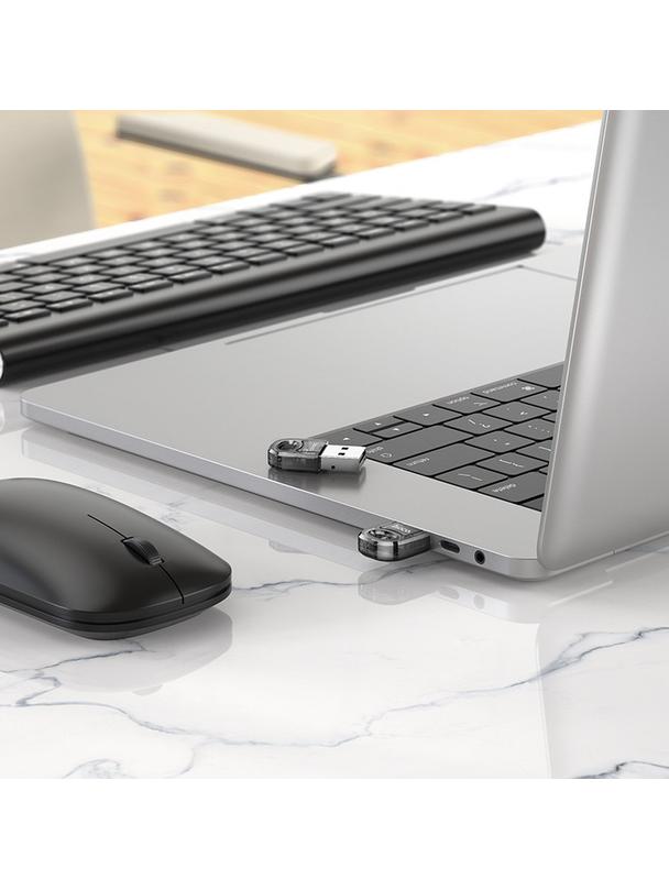 Adapter USB A bluetooth Hoco UA28 transparentny czarny