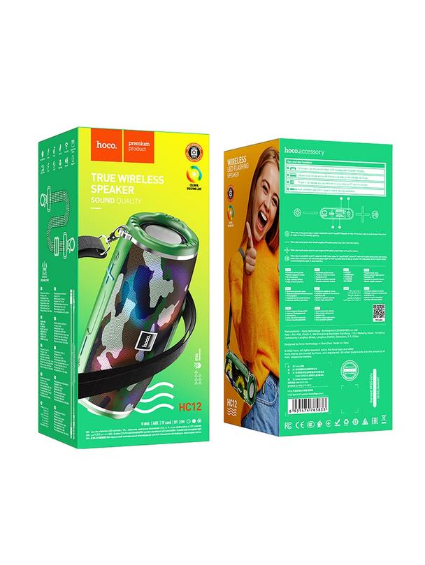 Głośnik bluetooth LED 2 x 5W 2h Hoco HC12 moro