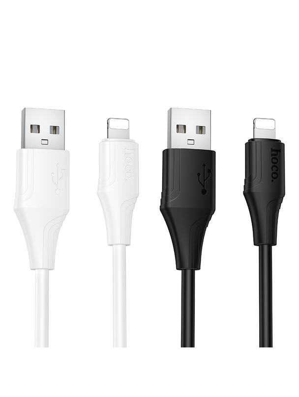 Kabel USB A do Lightning Hoco 2,4A silikonowy 1 m X124 biały