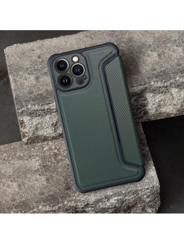 Kabura RAZOR Book do IPHONE 16 Pro ciemnozielony