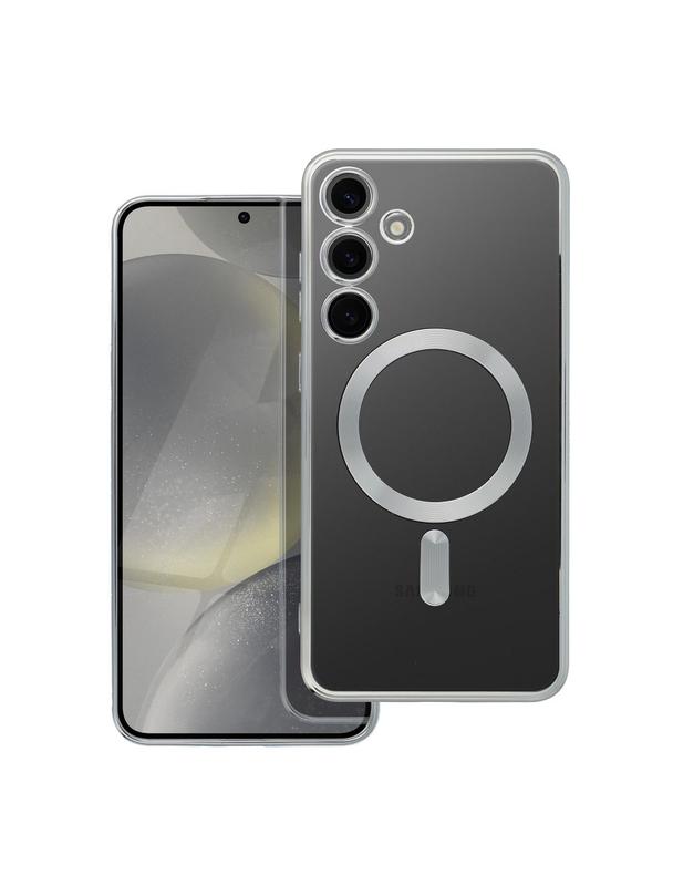 Futerał ELECTRO MAG COVER kompatybilny z MagSafe do SAMSUNG S24 Plus srebrny