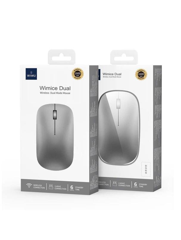 WiWU - Bezprzewodowa mysz komputerowa WiMiCE Dual Mode WM110 - szara