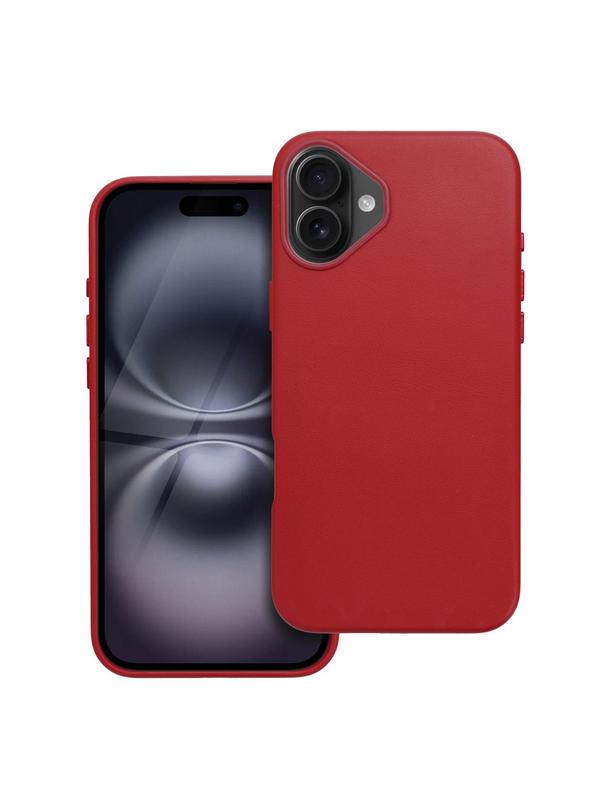 Futerał LEATHER MAG COVER kompatybilny z MagSafe do IPHONE 16 Plus czerwony
